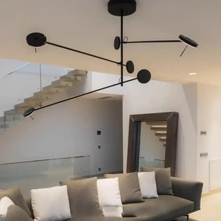 MOSABR Modern Black Branches Luminous Disc Ceiling Light – view 1