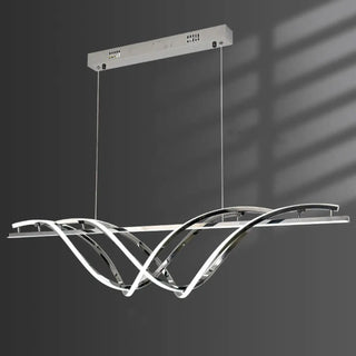 SLEDGE Modern Wavy Gilded Metal and White Ceiling Light – view 1