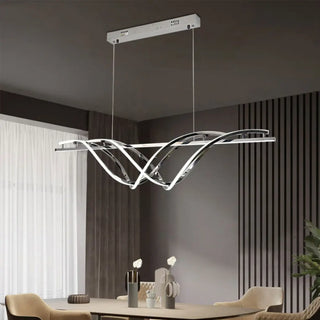 SLEDGE Modern Wavy Gilded Metal and White Ceiling Light – view 6