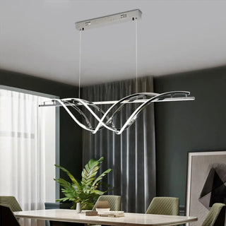 SLEDGE Modern Wavy Gilded Metal and White Ceiling Light – view 4
