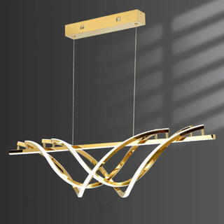 SLEDGE Modern Wavy Gilded Metal and White Ceiling Light – view 2