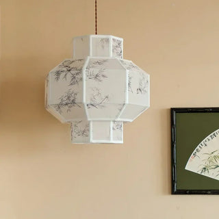 LISTRU Modern Paper Traditional Lantern-Inspired Ceiling Light – view 1