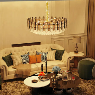 GRUSIL Modern Round Crystal Silver Ceiling Light – view 5