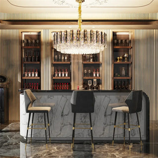 GRUSIL Modern Round Crystal Silver Ceiling Light – view 1