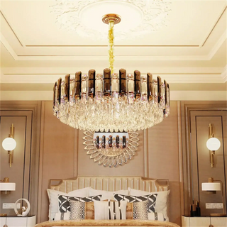 GRUSIL Modern Round Crystal Silver Ceiling Light – view 3
