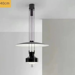 Circular red pendant ceiling fixture, Scandinavian style modern hanging lamp