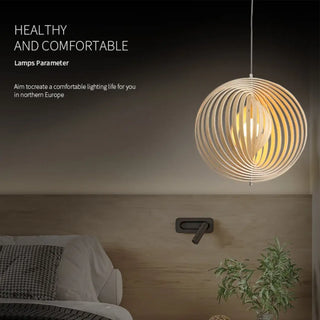 DUIPORTU Modern Spherical Black Rings Ceiling Light – view 10