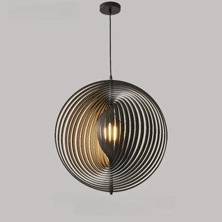 DUIPORTU Modern Spherical Black Rings Ceiling Light – view 5