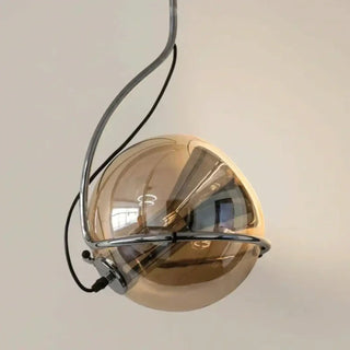 POGMIR Modern Spherical Gilded Mirror Effect Ceiling Light – view 2