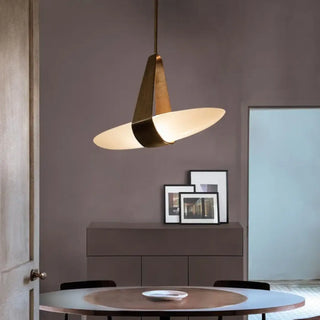 BRAPI Modern Three-Arm Black Metal Opaline Glass Ceiling Light – view 1