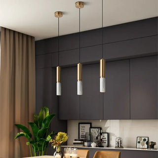 JADE Golden Tube Marble Ceiling Light – view 7