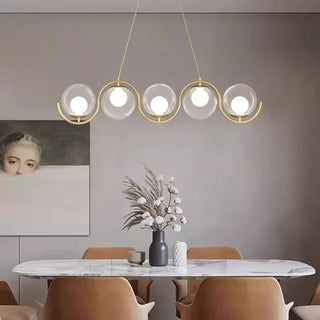 Gold pendant ceiling light with dimmable feature, modern designer hanging lamp