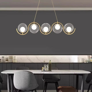 Adjustable dimmable gold pendant ceiling lamp, modern luxury hanging light fixture