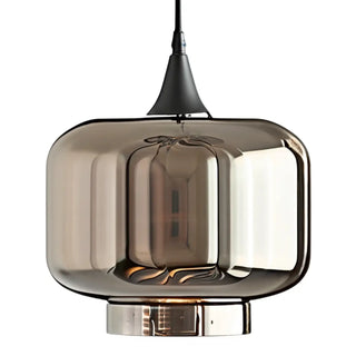 MAINAL Modern Smoked Brown Glass Three-Light Ceiling Light – view 3