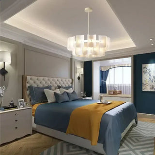Designer sculpted glass pendant ceiling light, modern elegant ambient hanging lamp