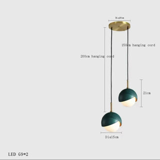 BULITE Modern Green and Gold Multi-Pendant Ceiling Light – view 7