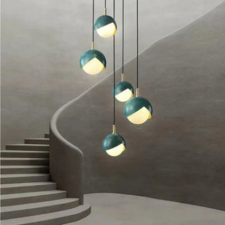BULITE Modern Green and Gold Multi-Pendant Ceiling Light – view 4