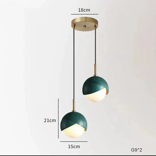 BULITE Modern Green and Gold Multi-Pendant Ceiling Light – view 9