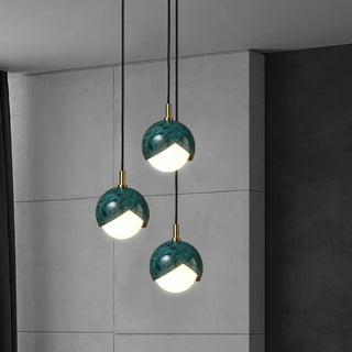 BULITE Modern Green and Gold Multi-Pendant Ceiling Light – view 3