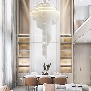 DUIRITO Monumental Cascade Crystal Gilded Chandelier – view 3