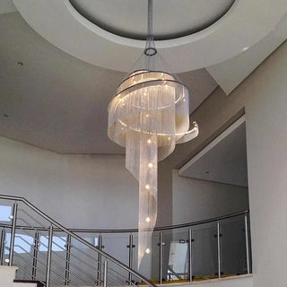 DUIRITO Monumental Cascade Crystal Gilded Chandelier – view 1