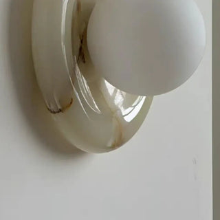 STONY marble wall sconce installed upscale interior