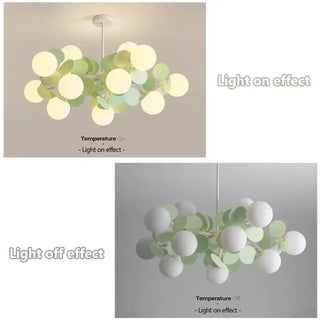 EXODO Nature Foliage and Luminescent Balls Ceiling Light – view 3