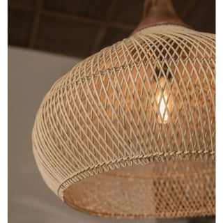 JATRE Natural Braided Japandi Wood Ceiling Light – view 3