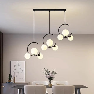 GLOBA Black Rings Opalescent Globes Ceiling Light – view 3