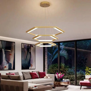 HEXAGONAL Black Designer Ceiling Light – view 3