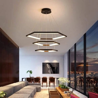 HEXAGONAL Black Designer Ceiling Light – view 1
