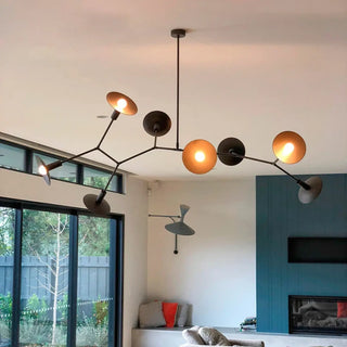 NOME Black Modern Articulated Arms Industrial Ceiling Light – view 5