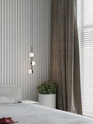 Minimalist black pendant light, modern dining room glass globes ceiling fixture