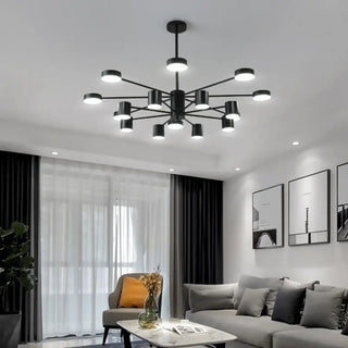 MIKI Black Nordic Multi-Arm Ceiling Light – view 4
