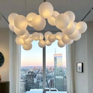 NUGE Organic Cloud White Sphere Sculptural Pendant – view 2