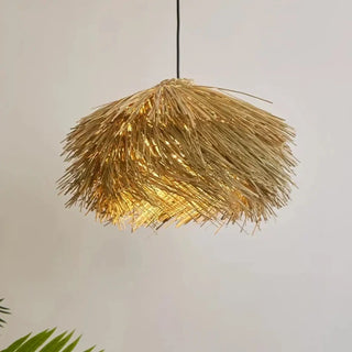 STRAW Natural Straw Organic Bohemian Pendant – view 5