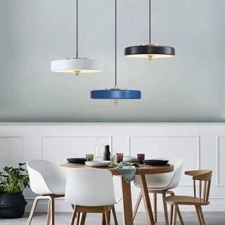 Gold accent flat pendant lamp, designer ceiling fixture for luxury living room