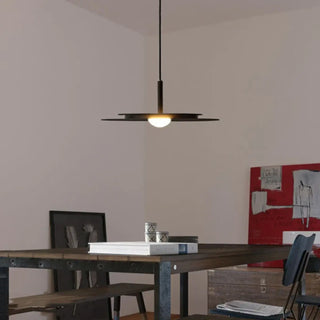 PLANOT Metal Plate Black Red Dining Ceiling Light – view 3