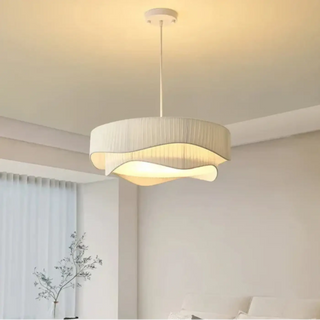 PLISI Pleated White Modern Dining Room Ceiling Light – view 2