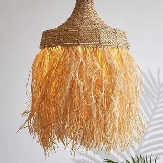 RAFIRA Raffia Natural Bohemian Indoor Outdoor Ceiling Light – view 5