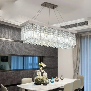 GACRIS Rectangular Crystal Modern Elegant Ceiling Light – view 6