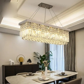 GACRIS Rectangular Crystal Modern Elegant Ceiling Light – view 8