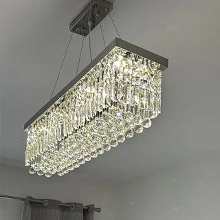 GACRIS Rectangular Crystal Modern Elegant Ceiling Light – view 7