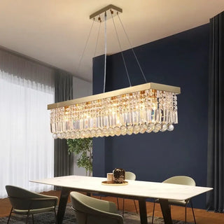 PAMPIY Rectangular Gilded Crystal Pendant – view 3