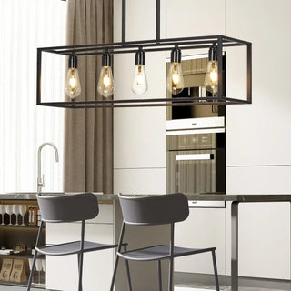 POGOLI Rectangular Black Loft LED Ceiling Light – view 2