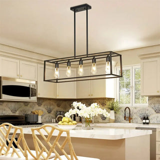 POGOLI Rectangular Black Loft LED Ceiling Light – view 1