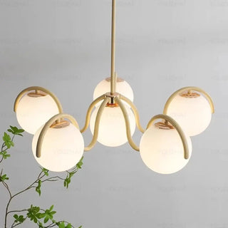 GUSEA Retro Six Globes Colored Metal Ceiling Light – view 1