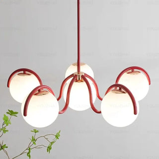 GUSEA Retro Six Globes Colored Metal Ceiling Light – view 2