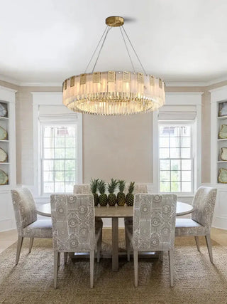 JORI Round Golden Crystal Ceiling Light – view 2