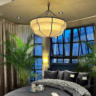 PLUVERTE Round Black White Contemporary Ceiling Light – view 3